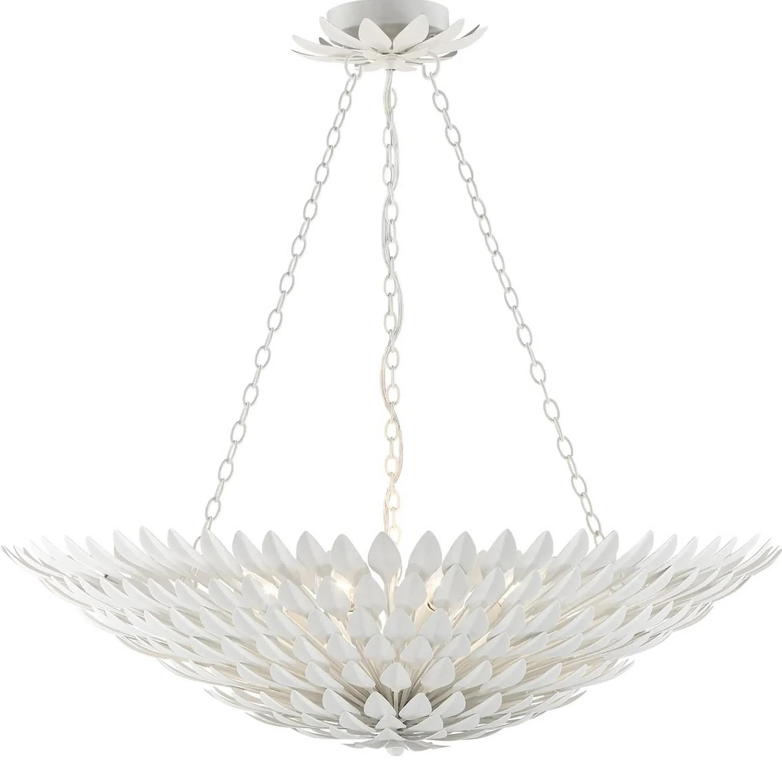Olive Leaf Convertible Chandelier - 8 Light
