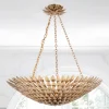 Olive Leaf Convertible Chandelier - 6 Light