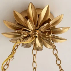 Olive Leaf Convertible Chandelier - 6 Light
