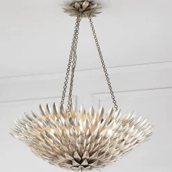 Olive Leaf Convertible Chandelier - 6 Light