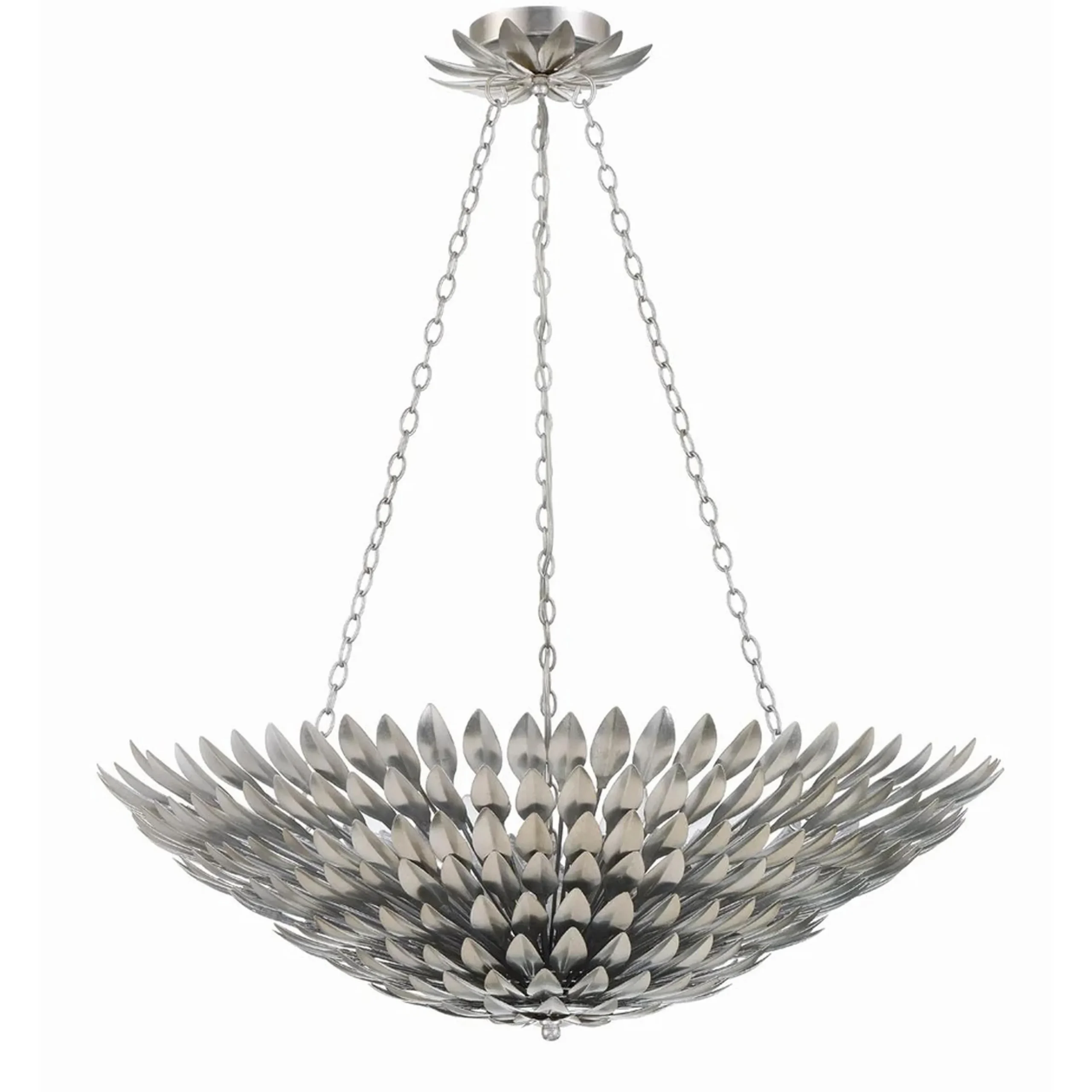 Olive Leaf Convertible Chandelier - 6 Light