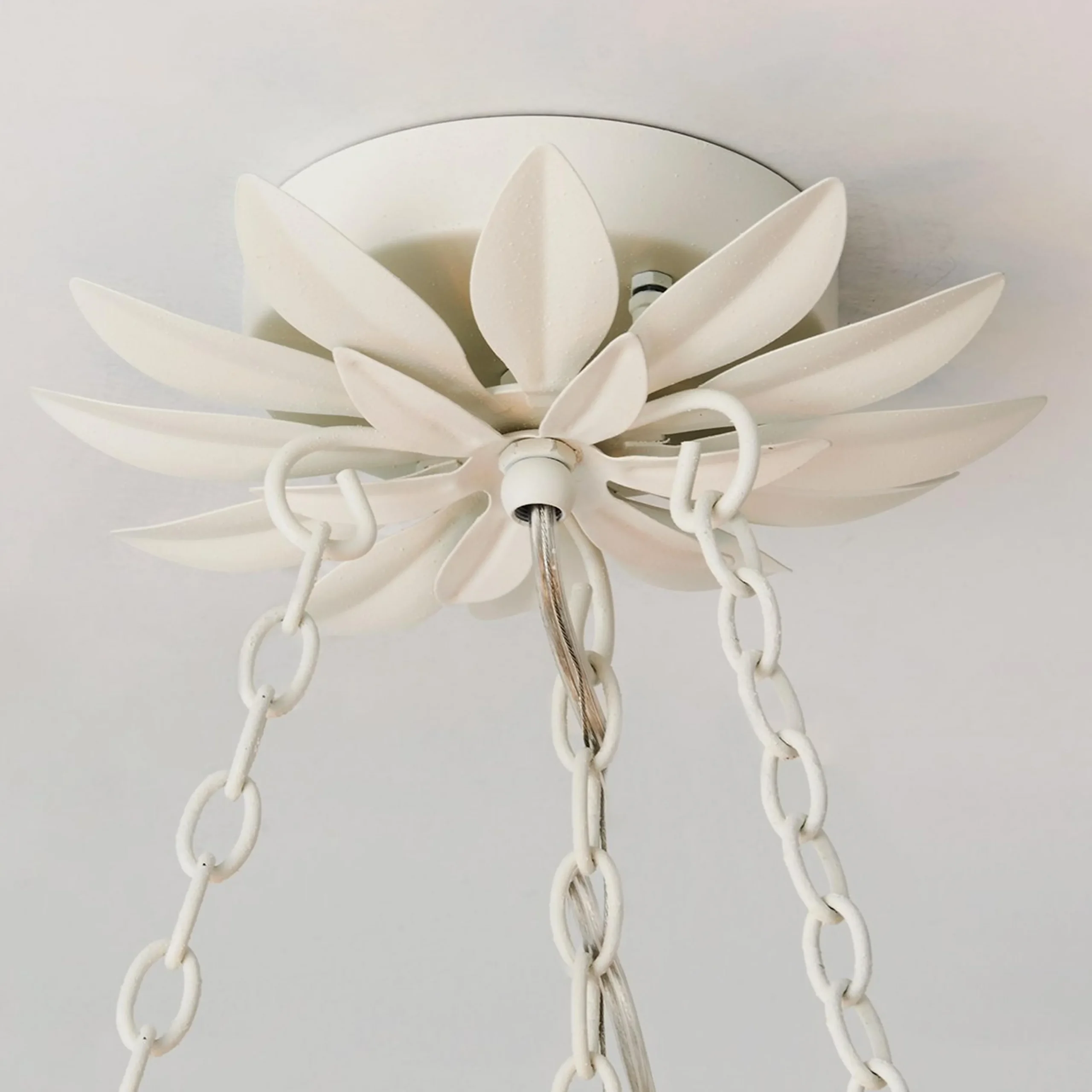Olive Leaf Convertible Chandelier - 6 Light