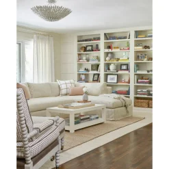 Olive Leaf Convertible Chandelier - 6 Light