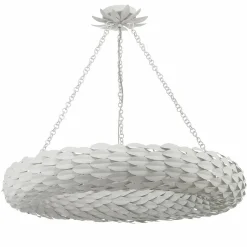 Olive Leaf Convertible Halo Chandelier - 24"