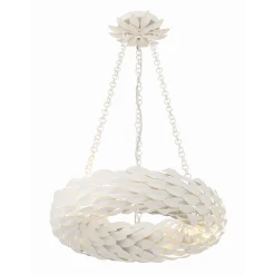 Olive Leaf Convertible Halo Chandelier - 18