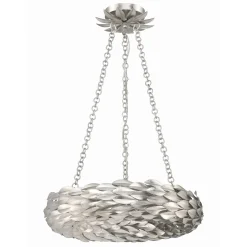 Olive Leaf Convertible Halo Chandelier - 18