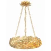Olive Leaf Convertible Halo Chandelier - 18"