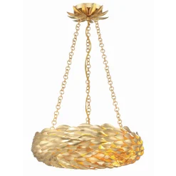 Olive Leaf Convertible Halo Chandelier - 18