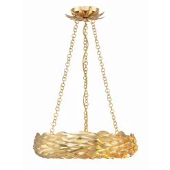 Olive Leaf Convertible Halo Chandelier - 18