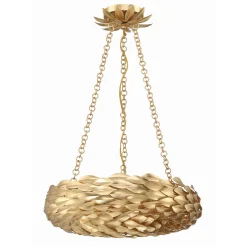 Olive Leaf Convertible Halo Chandelier - 18