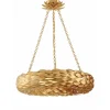 Olive Leaf Convertible Halo Chandelier - 24"