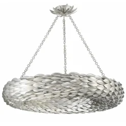 Olive Leaf Convertible Halo Chandelier - 34