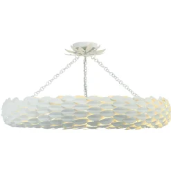 Olive Leaf Convertible Halo Chandelier - 34