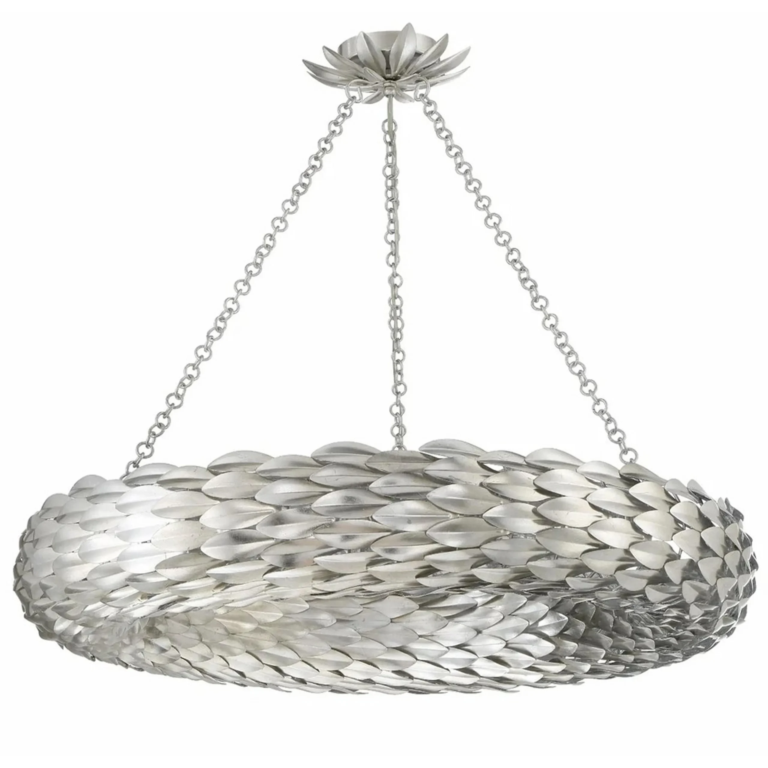 Olive Leaf Convertible Halo Chandelier - 24"