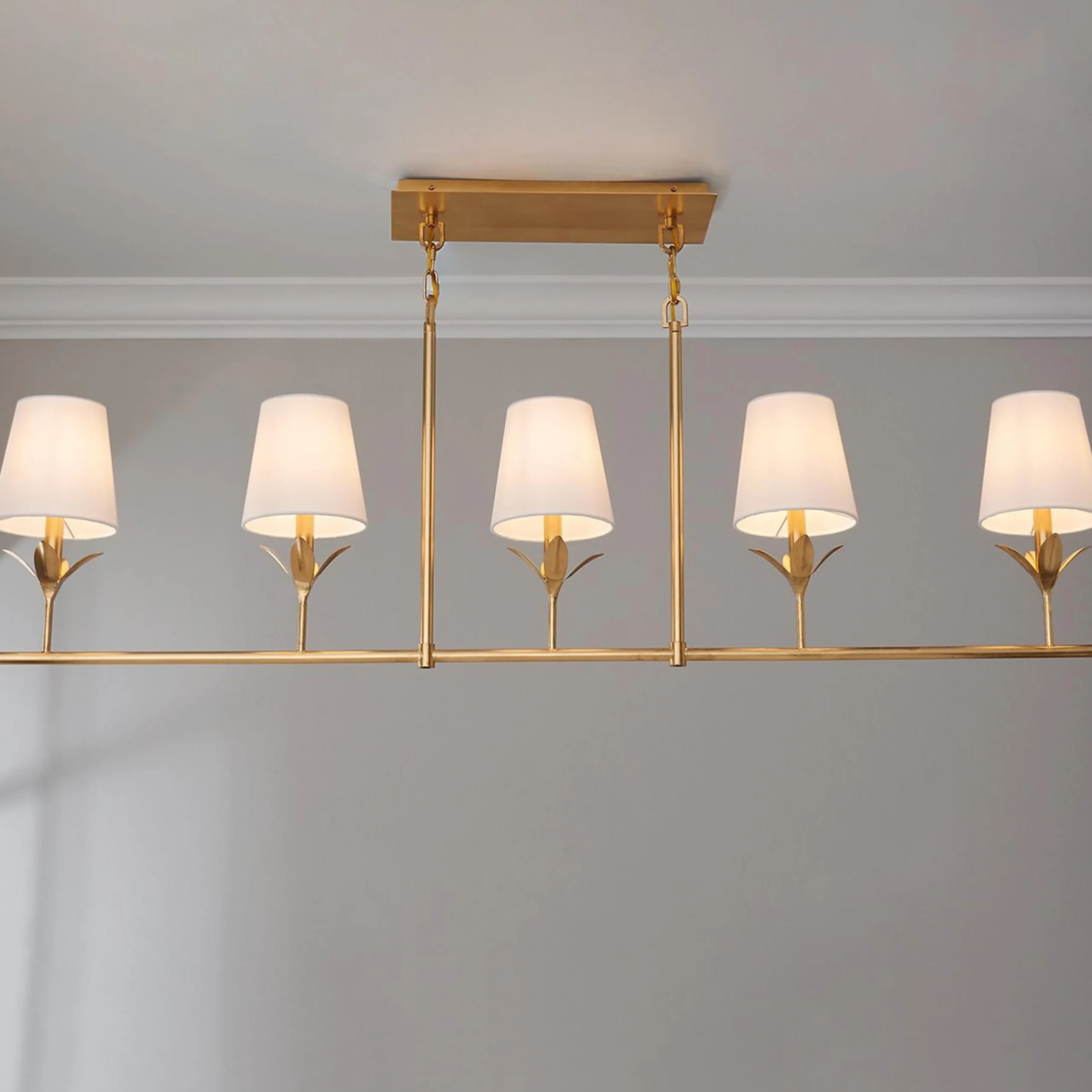 Olive Leaf Island Chandelier