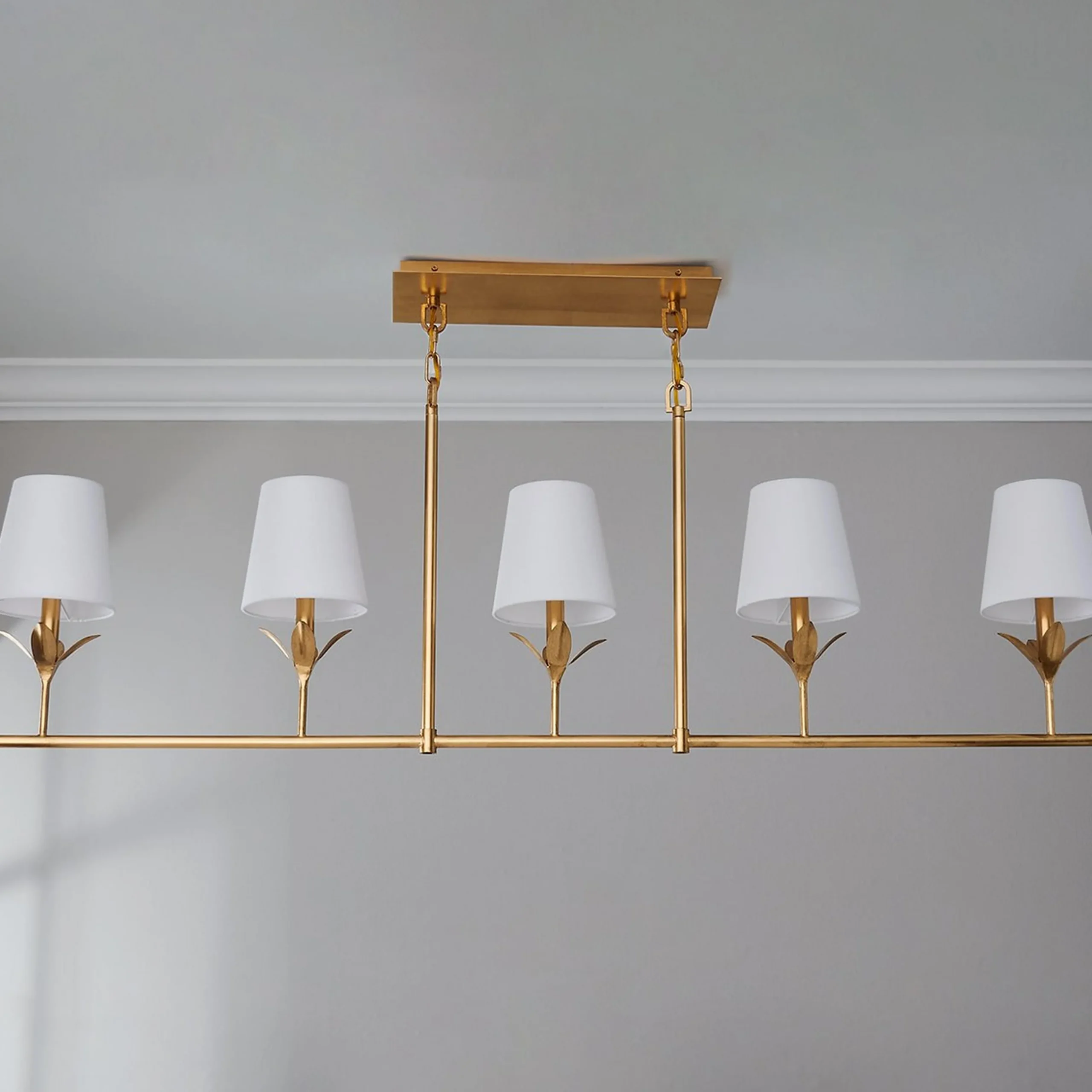 Olive Leaf Island Chandelier