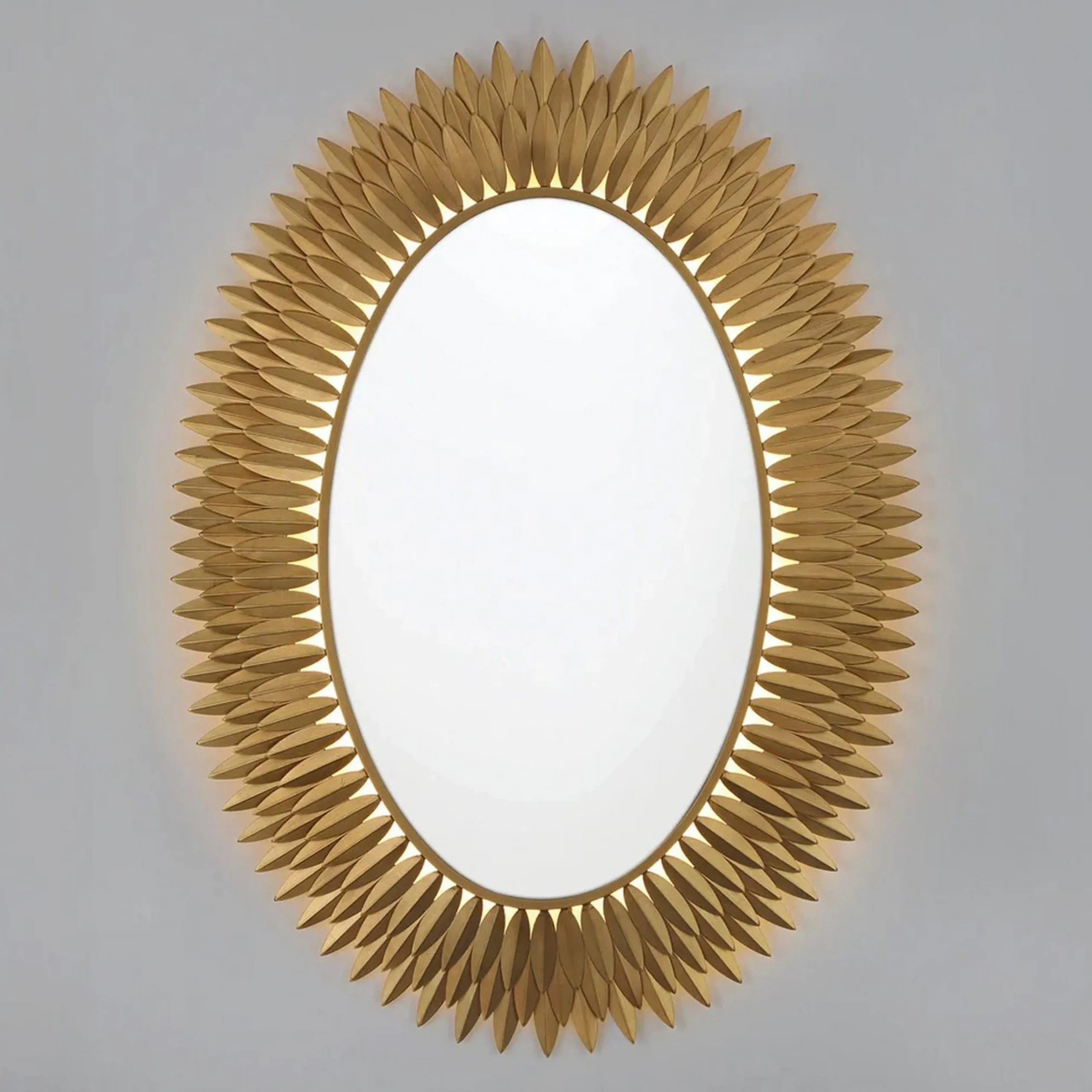 Olive Leaf LED Mirror - 31"