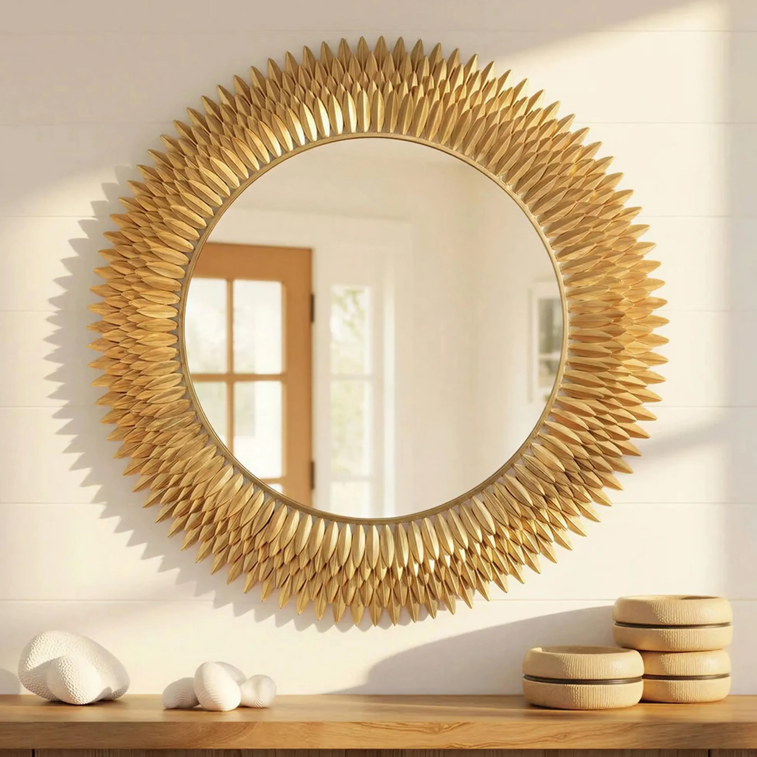 Olive Leaf Mirror - 47"