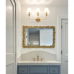 Olive Leaf Petal Vanity Light - 3 Light