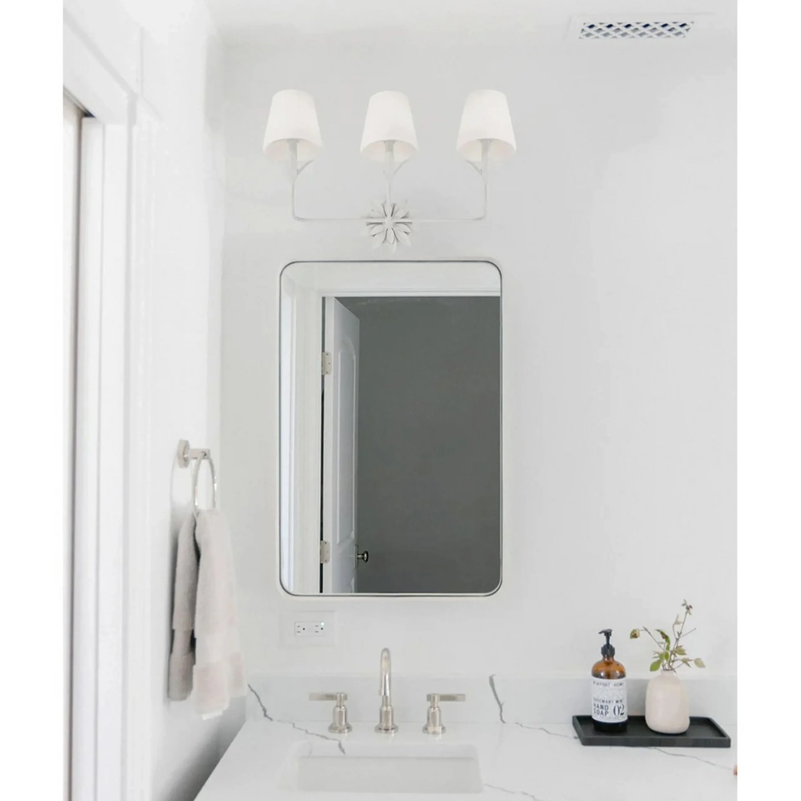 Olive Leaf Petal Vanity Light - 3 Light
