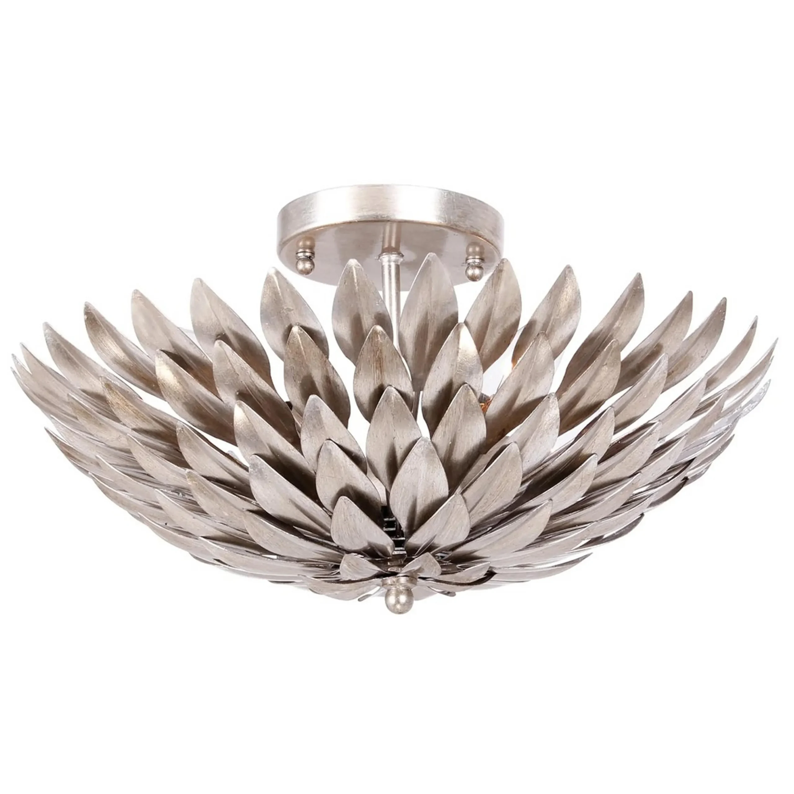 Olive Leaf Semi-Flush Ceiling Light - 4 Light