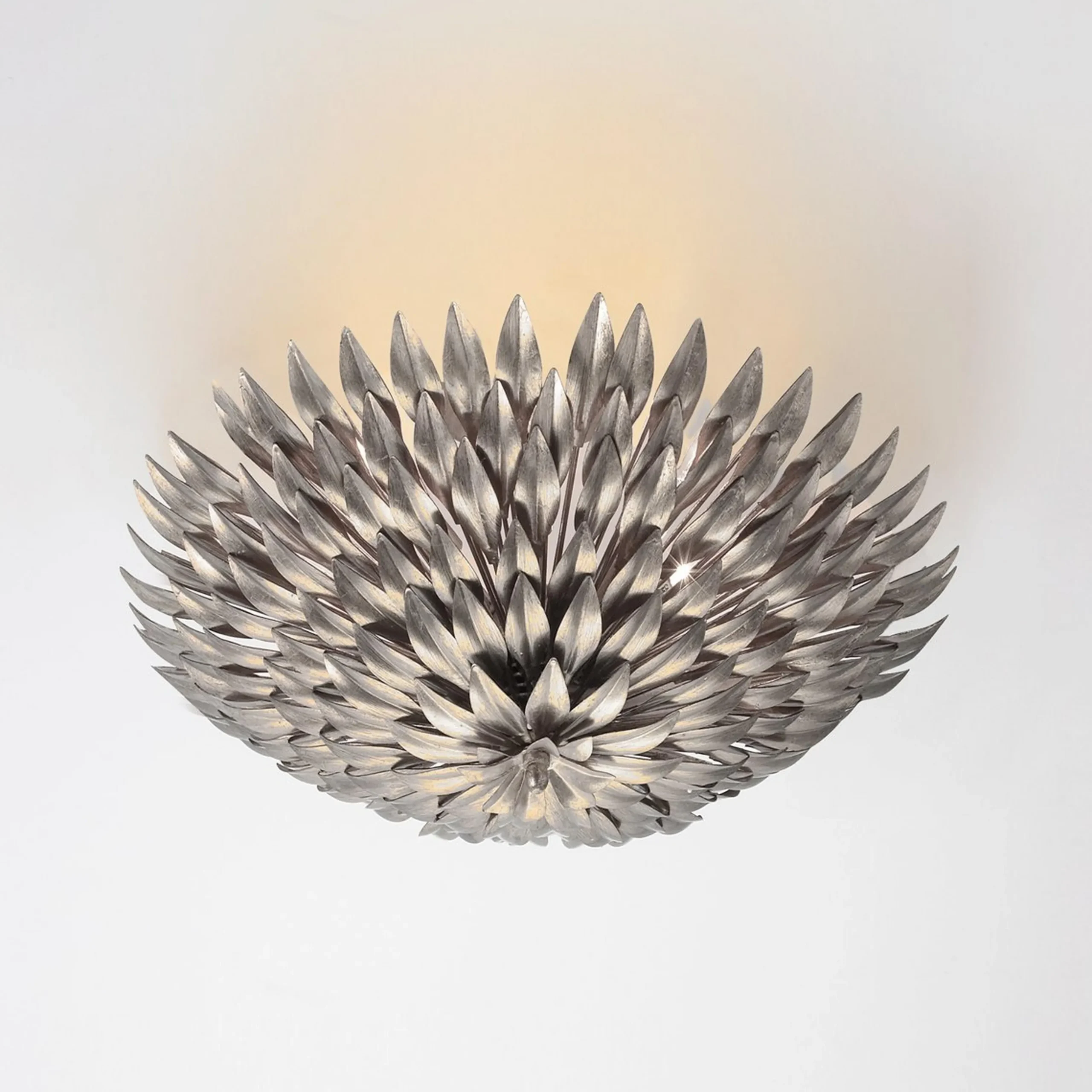 Olive Leaf Semi-Flush Ceiling Light - 4 Light