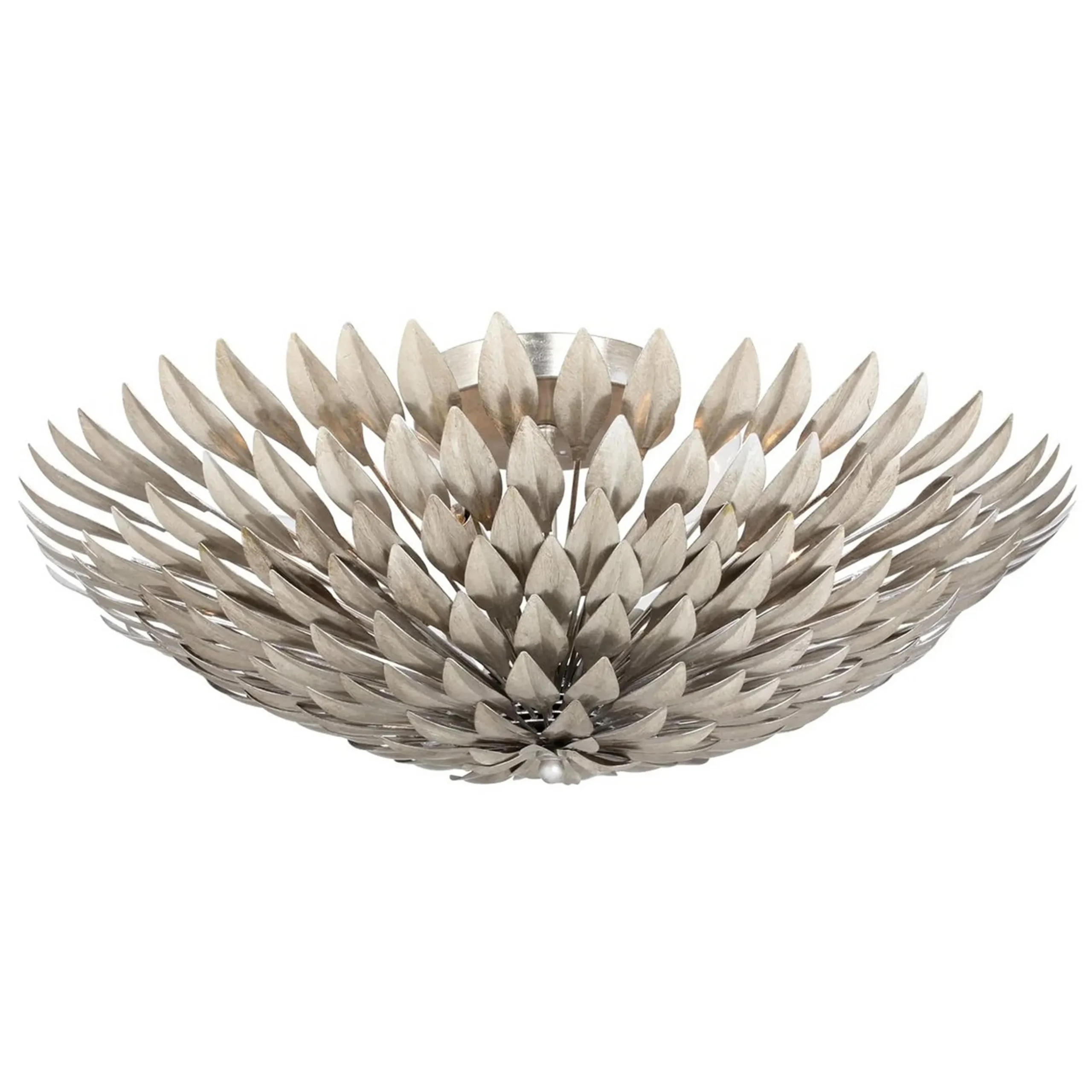 Olive Leaf Semi-Flush Ceiling Light - 6 Light