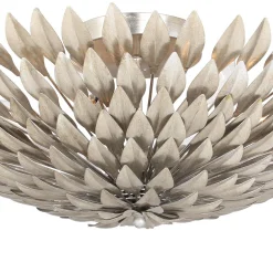 Olive Leaf Semi-Flush Ceiling Light - 6 Light
