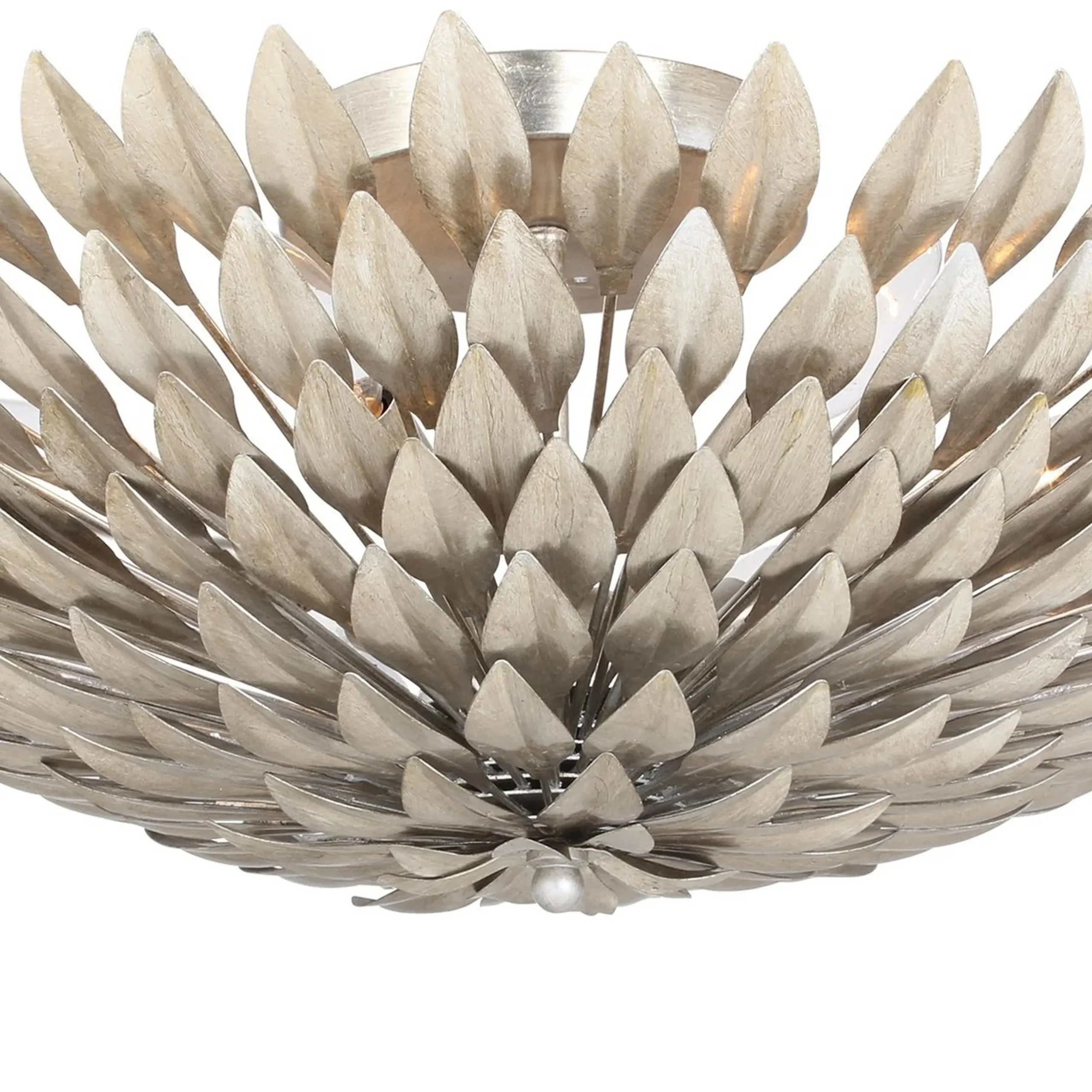 Olive Leaf Semi-Flush Ceiling Light - 6 Light