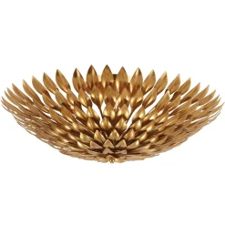 Olive Leaf Semi-Flush Ceiling Light - 6 Light