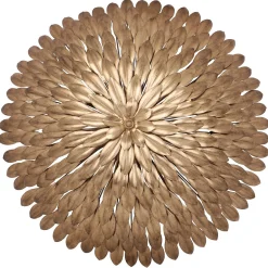 Olive Leaf Semi-Flush Ceiling Light - 6 Light