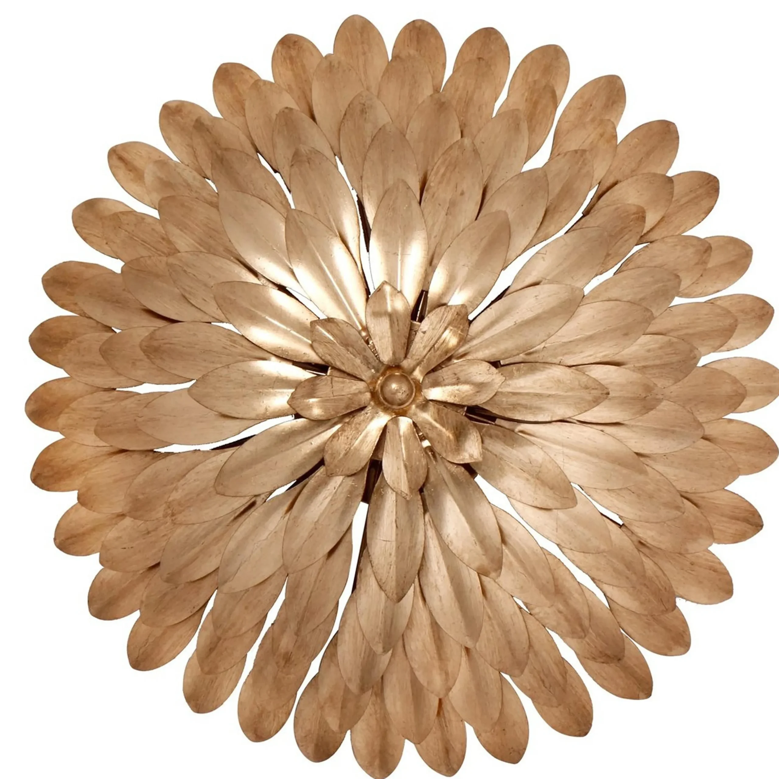Olive Leaf Semi-Flush Ceiling Light - 4 Light