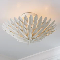 Olive Leaf Semi-Flush Ceiling Light - 4 Light