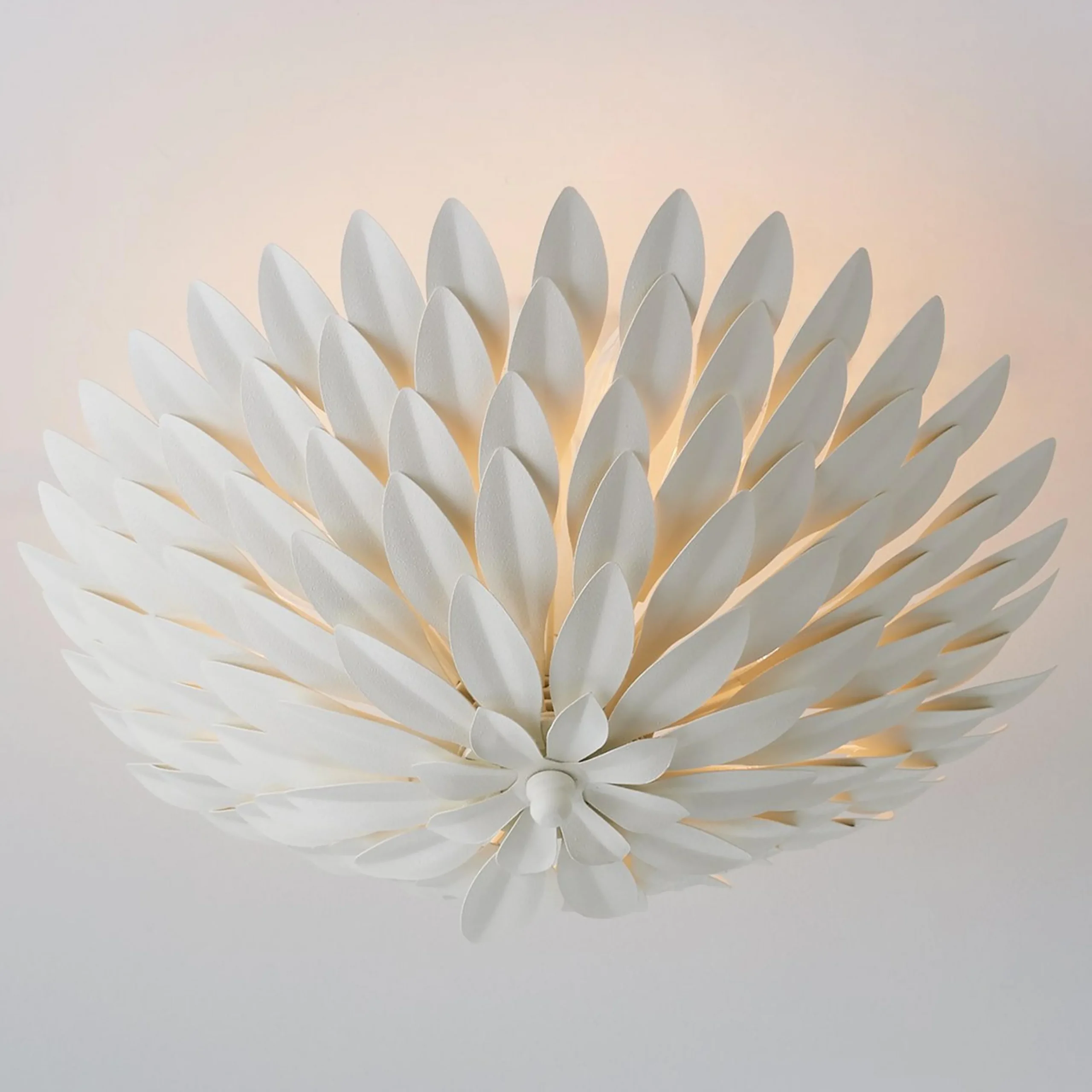 Olive Leaf Semi-Flush Ceiling Light - 4 Light