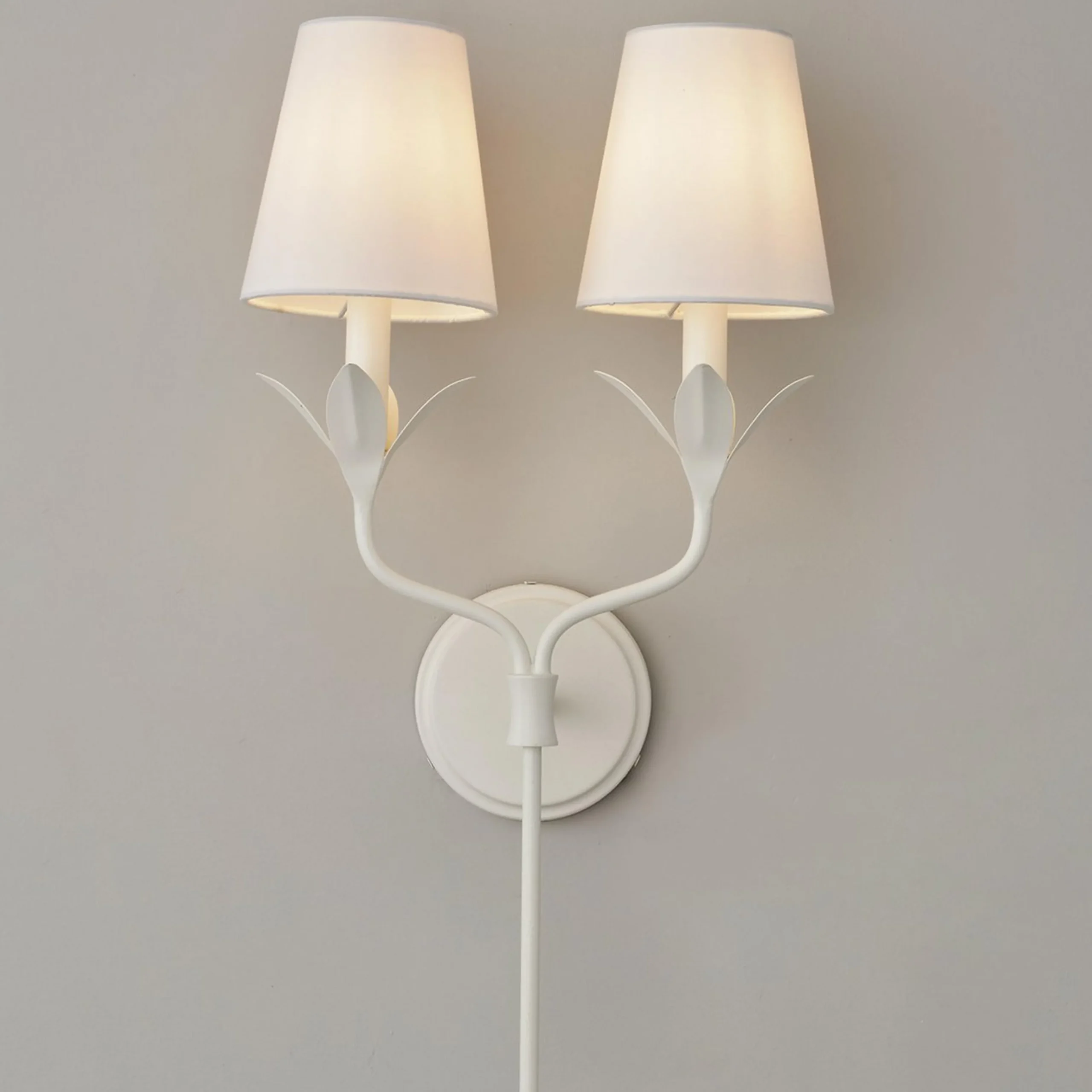 Olive Leaf Stem Sconce - 2 Light