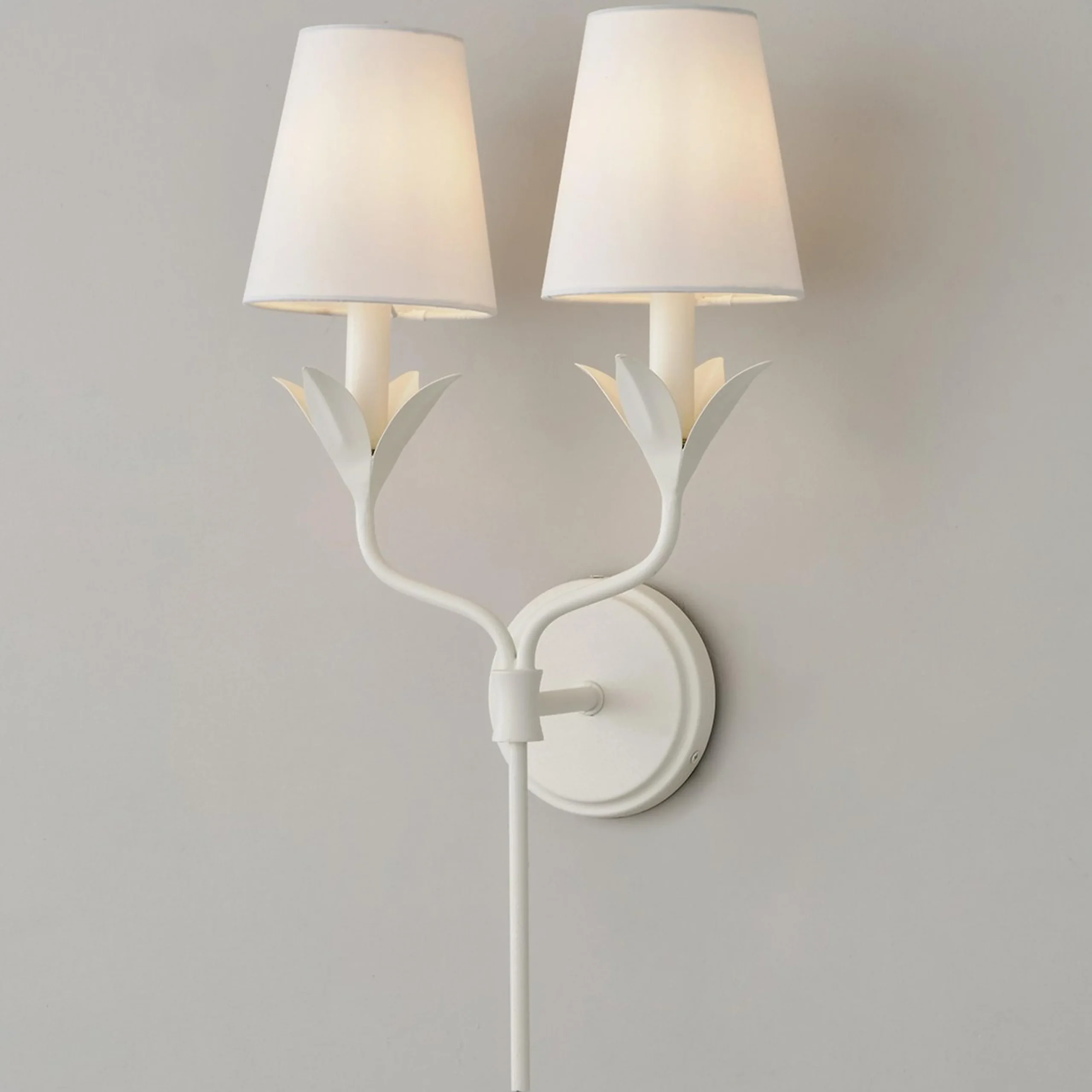 Olive Leaf Stem Sconce - 2 Light