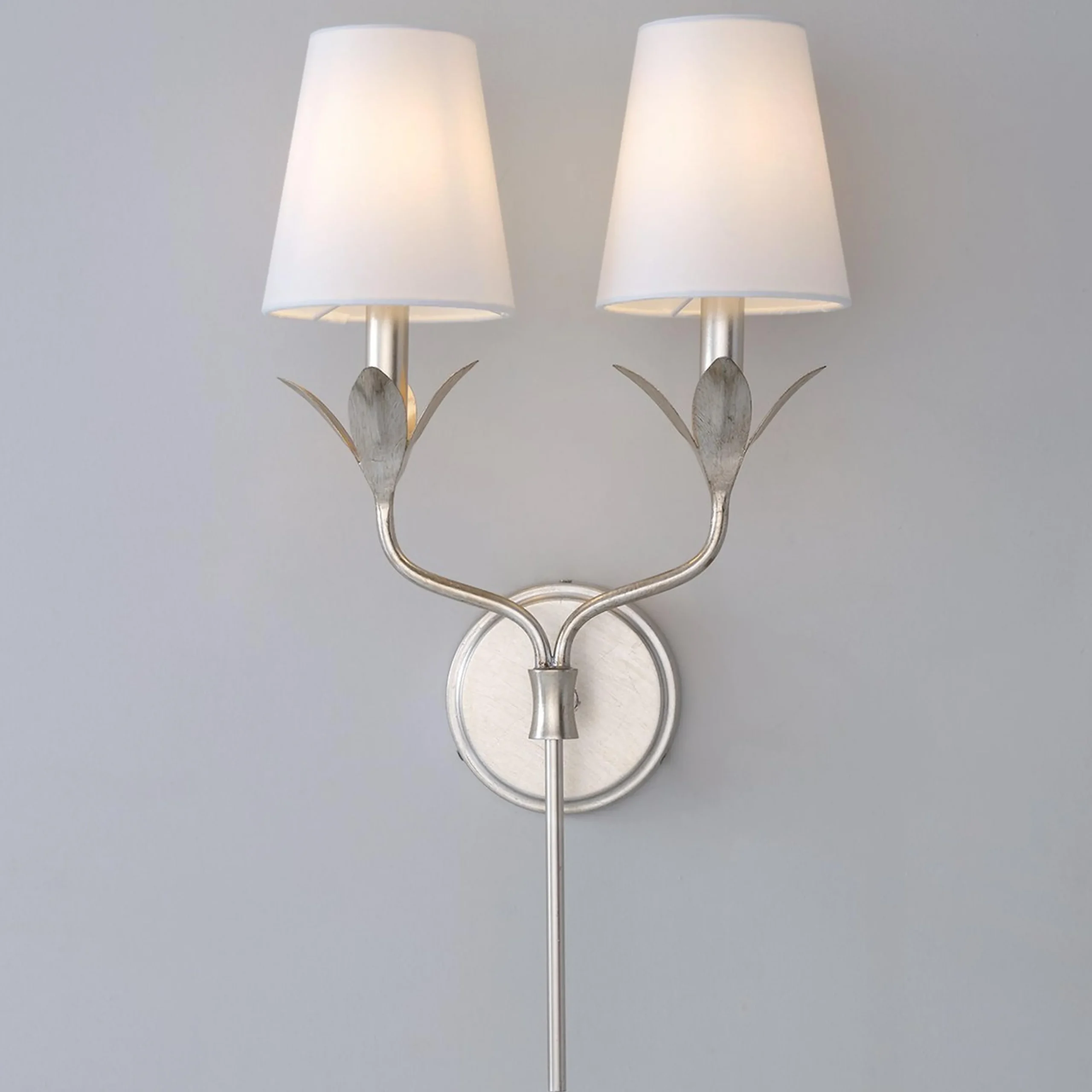 Olive Leaf Stem Sconce - 2 Light