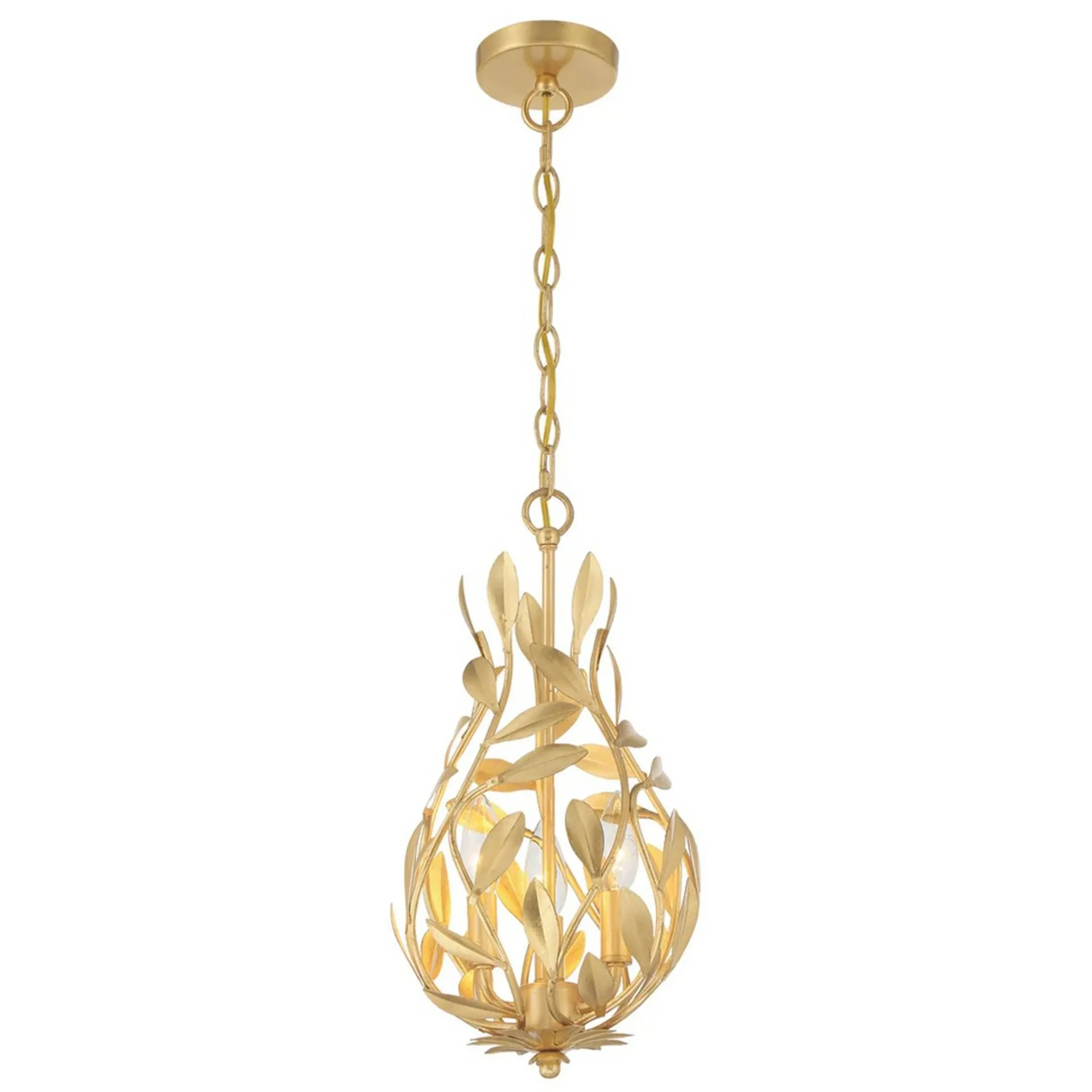 Olive Leaf Vine Lantern - 3 Light