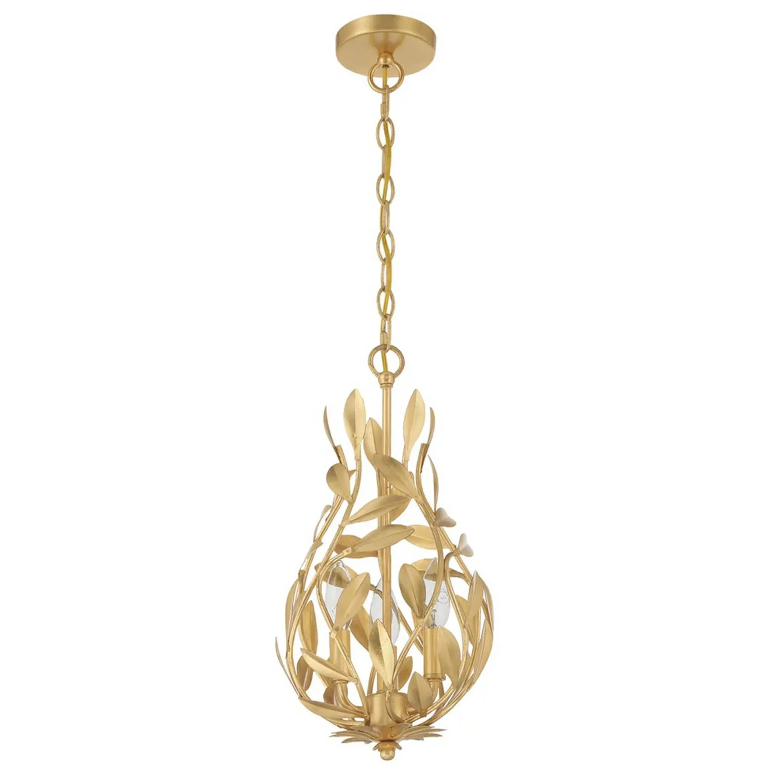 Olive Leaf Vine Lantern - 3 Light