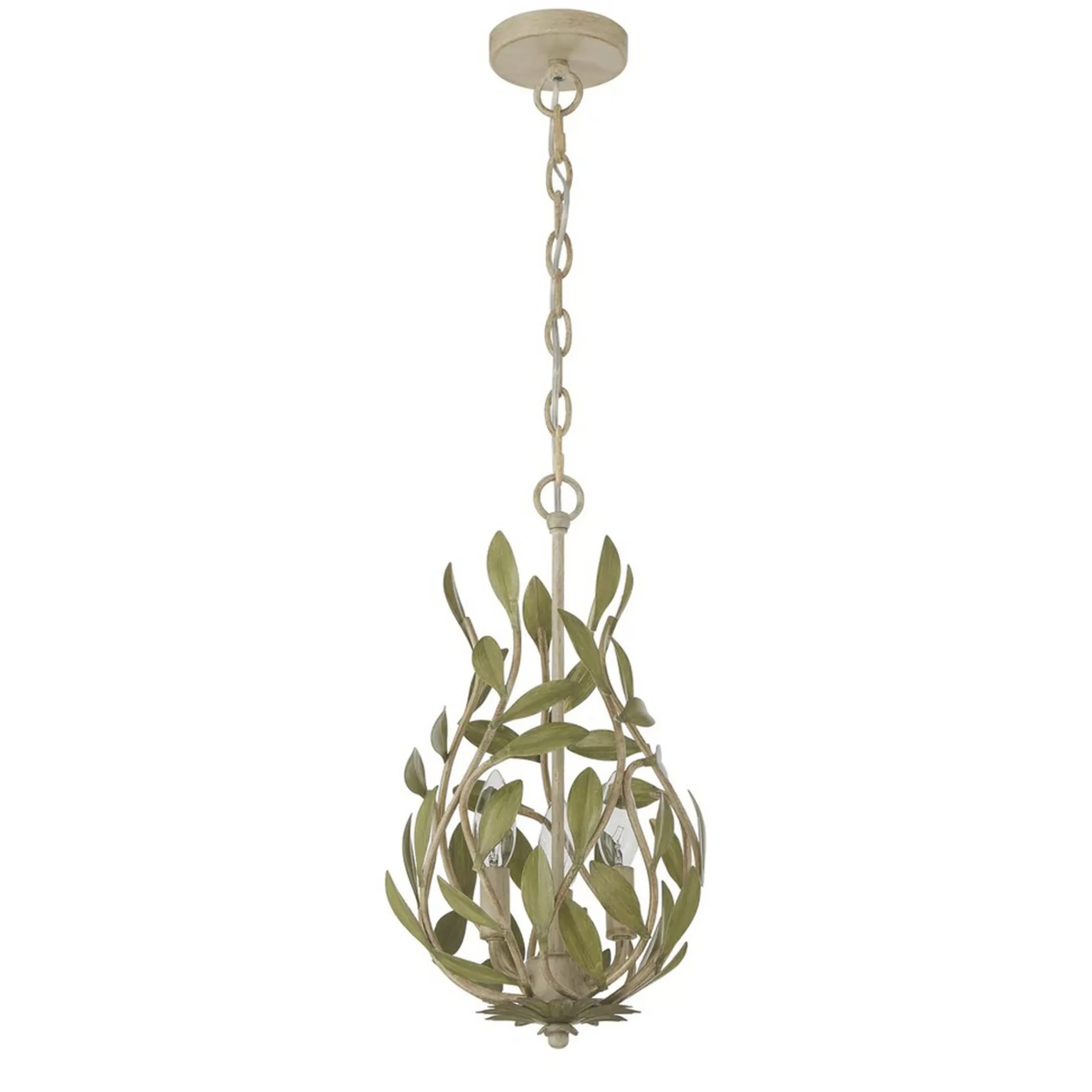 Olive Leaf Vine Lantern - 3 Light