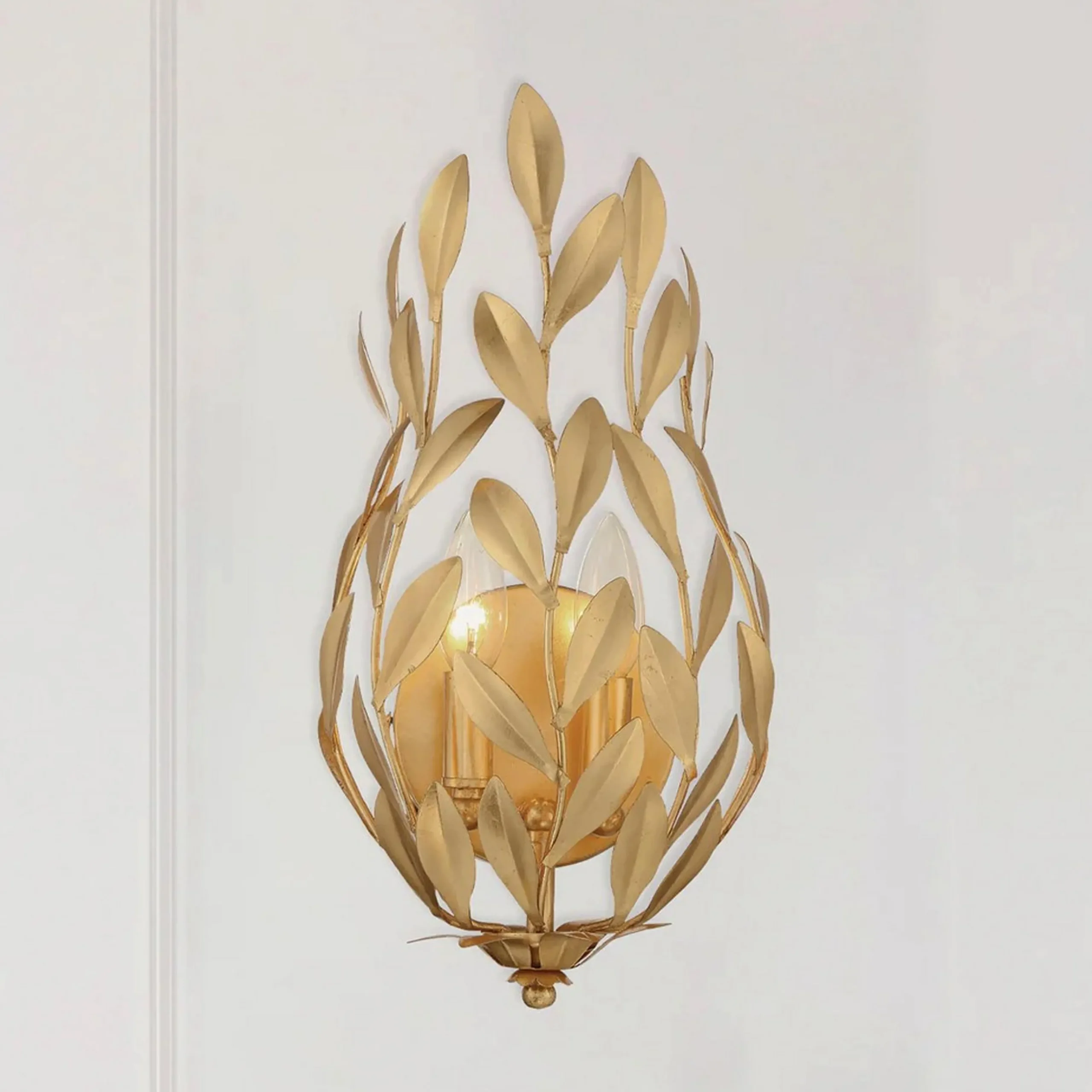 Olive Leaf Vine Sconce - 2 Light