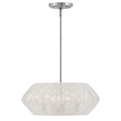 Organic Modern Rattan Chandelier - 3 Light