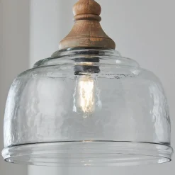 Organic Rippled Glass Pendant