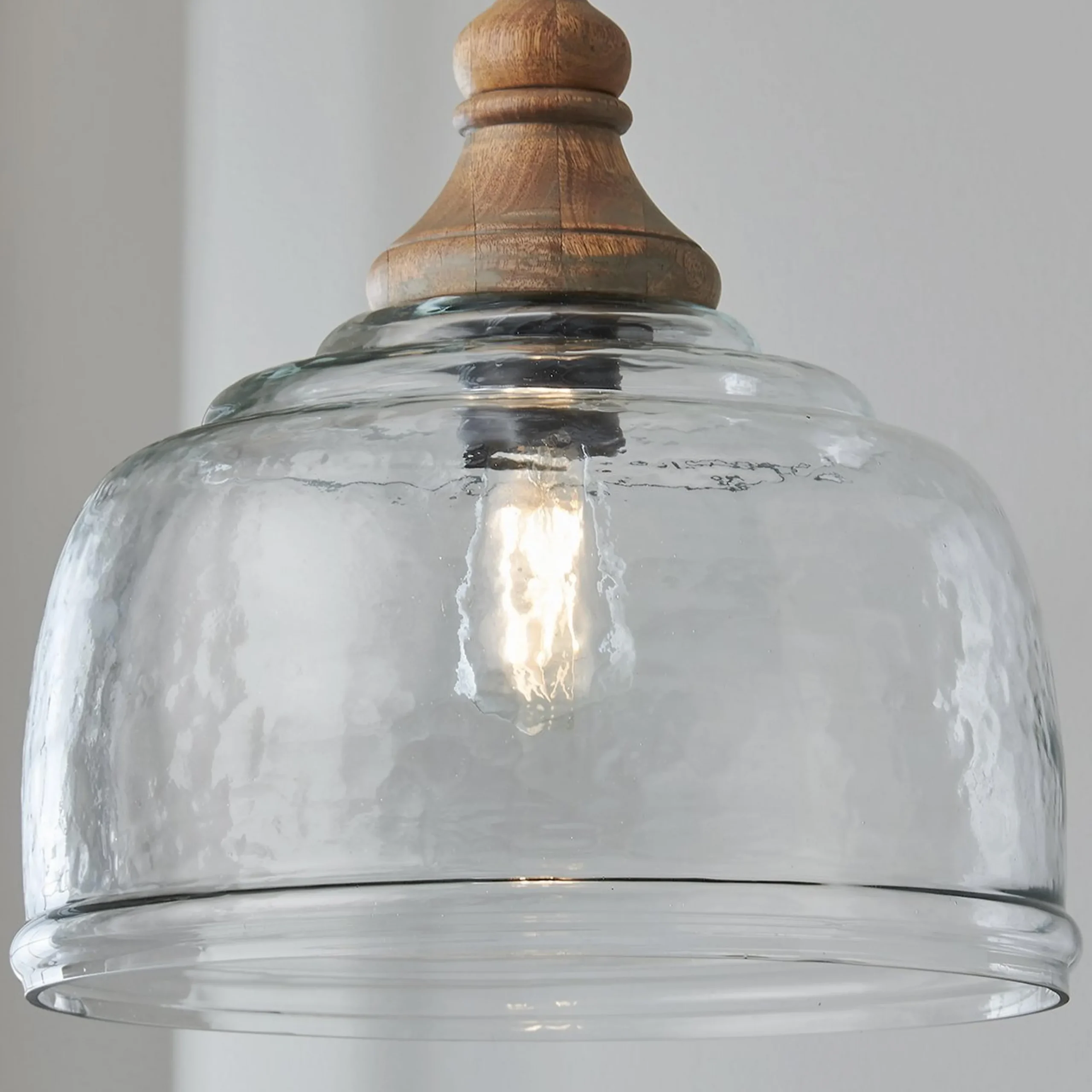 Organic Rippled Glass Pendant