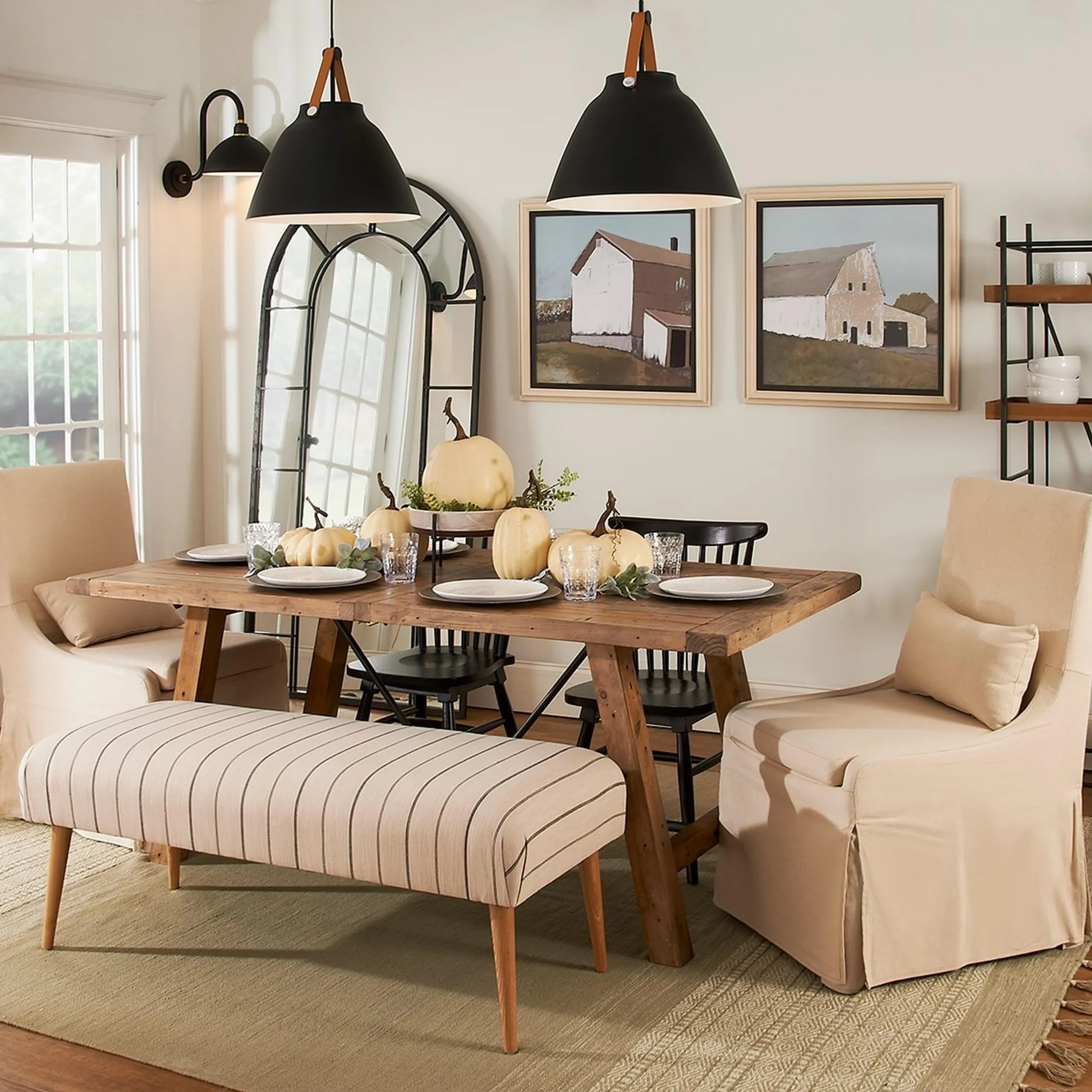 Oversized Arch Window Mirror