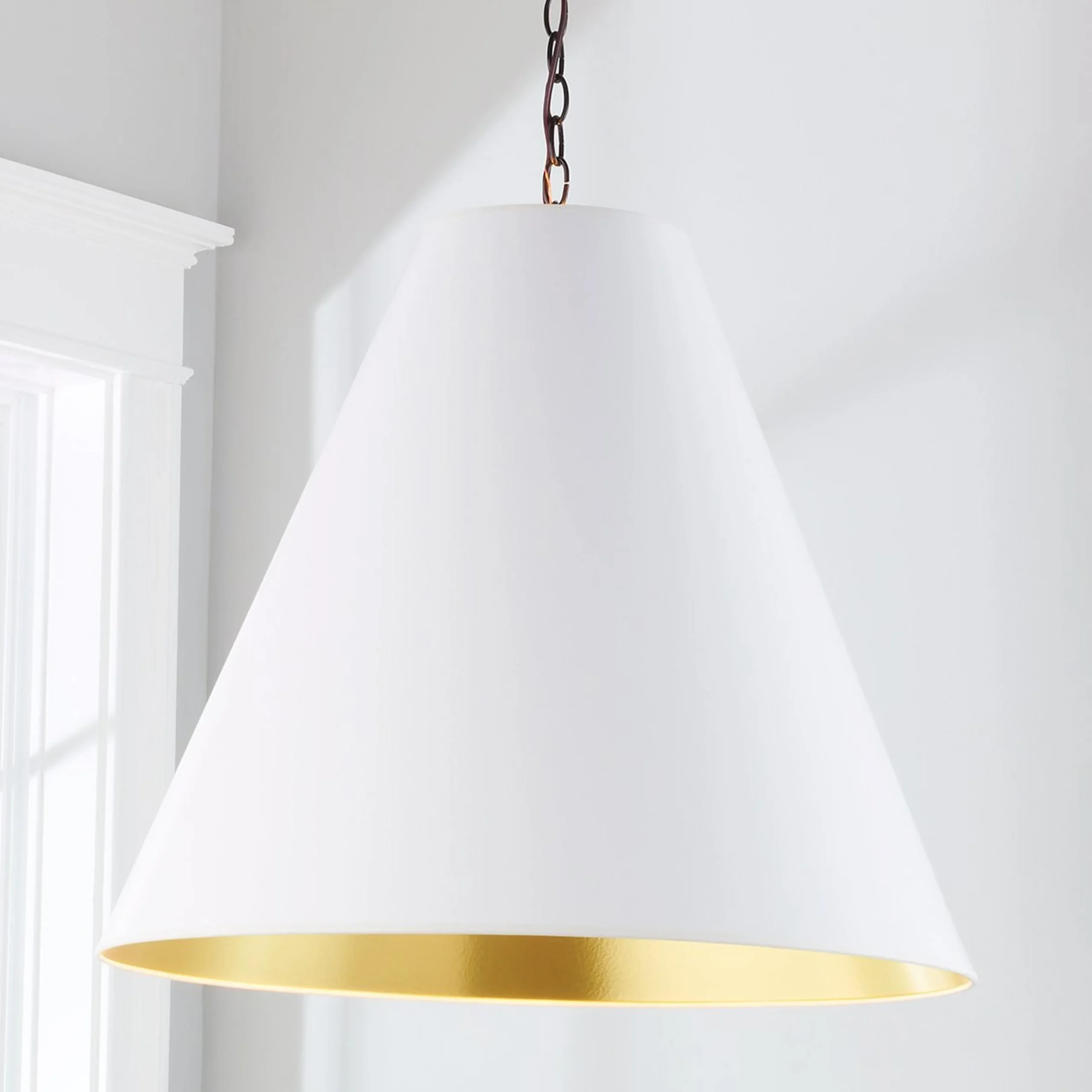 Oversized Cone Paper Shade Pendant