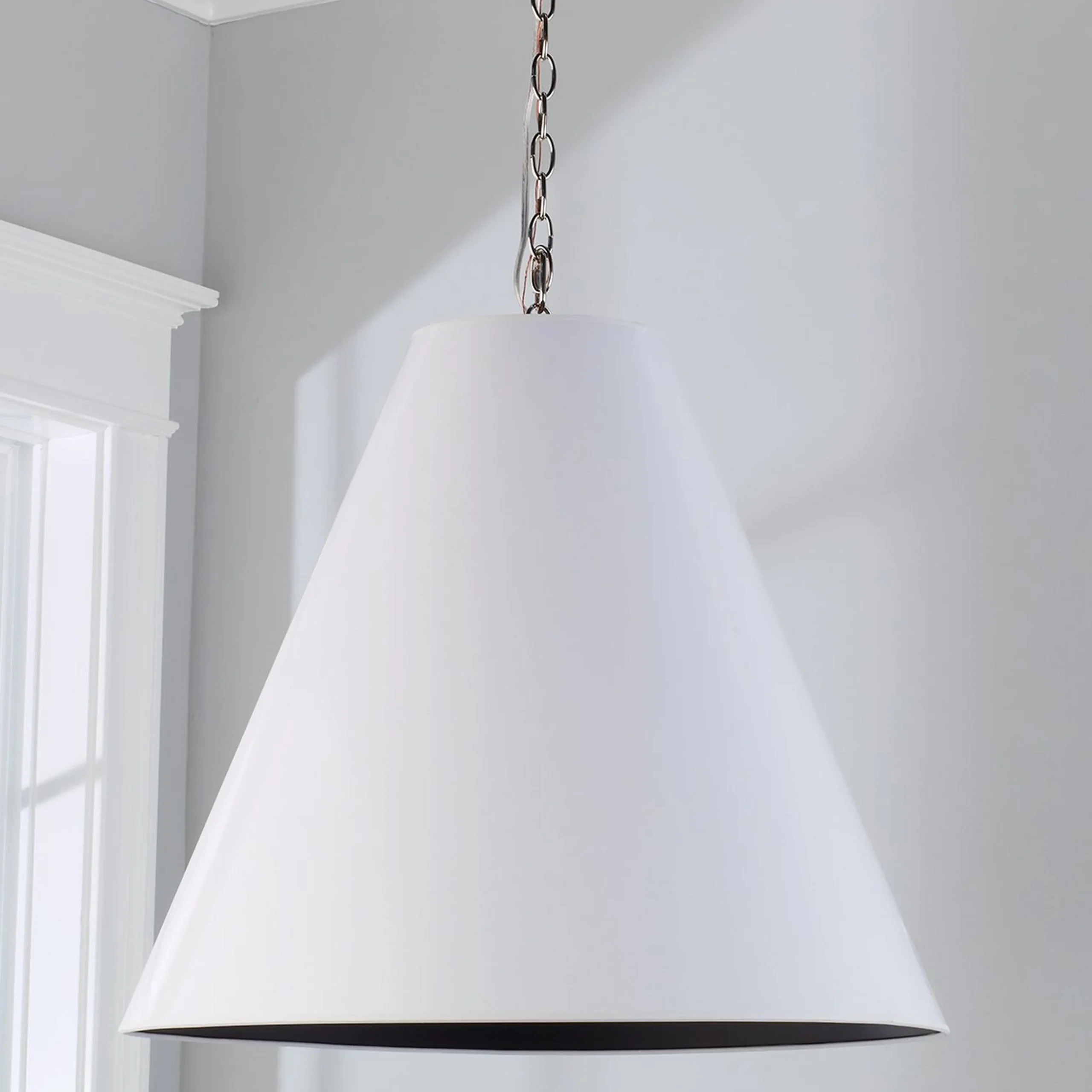 Oversized Cone Paper Shade Pendant