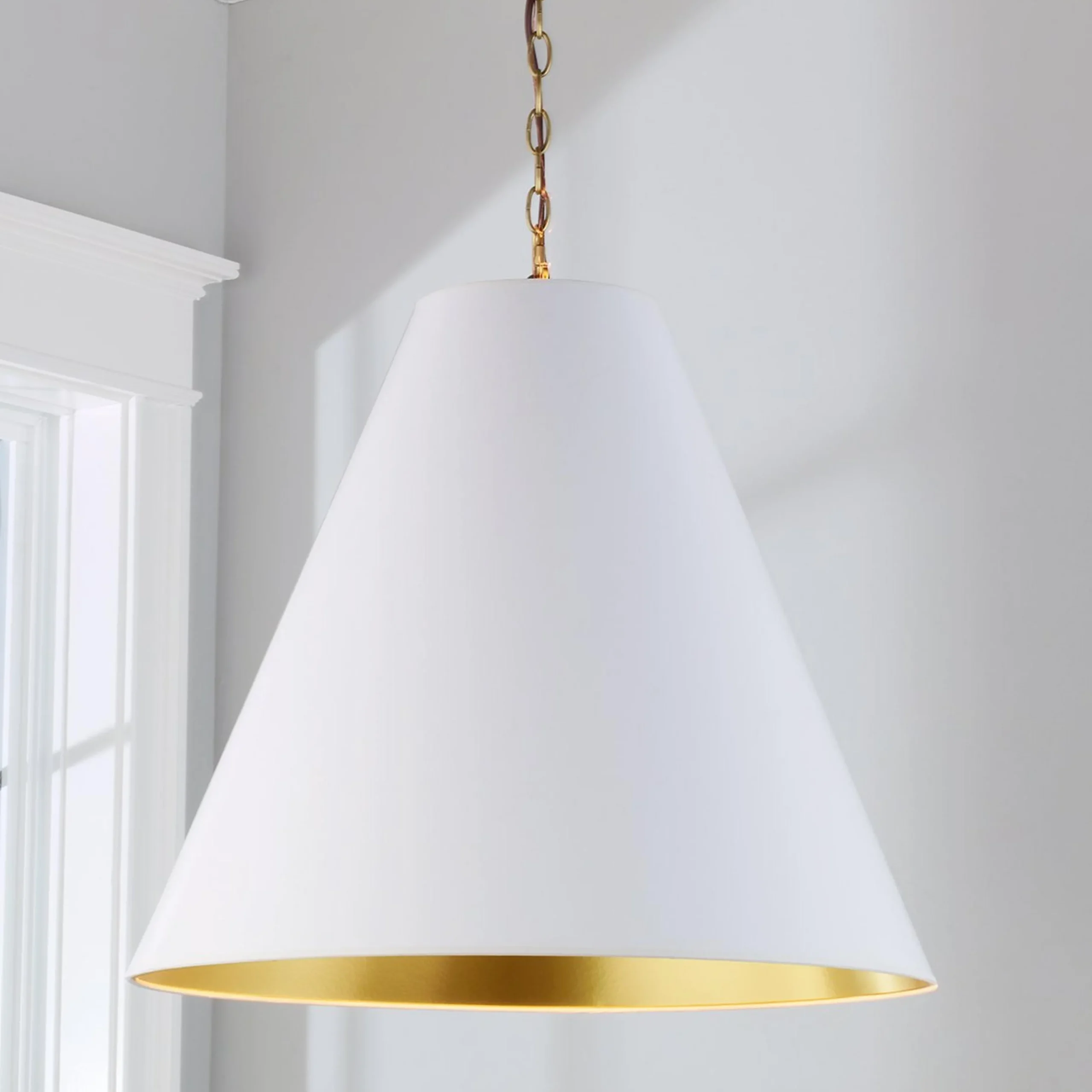 Oversized Cone Paper Shade Pendant