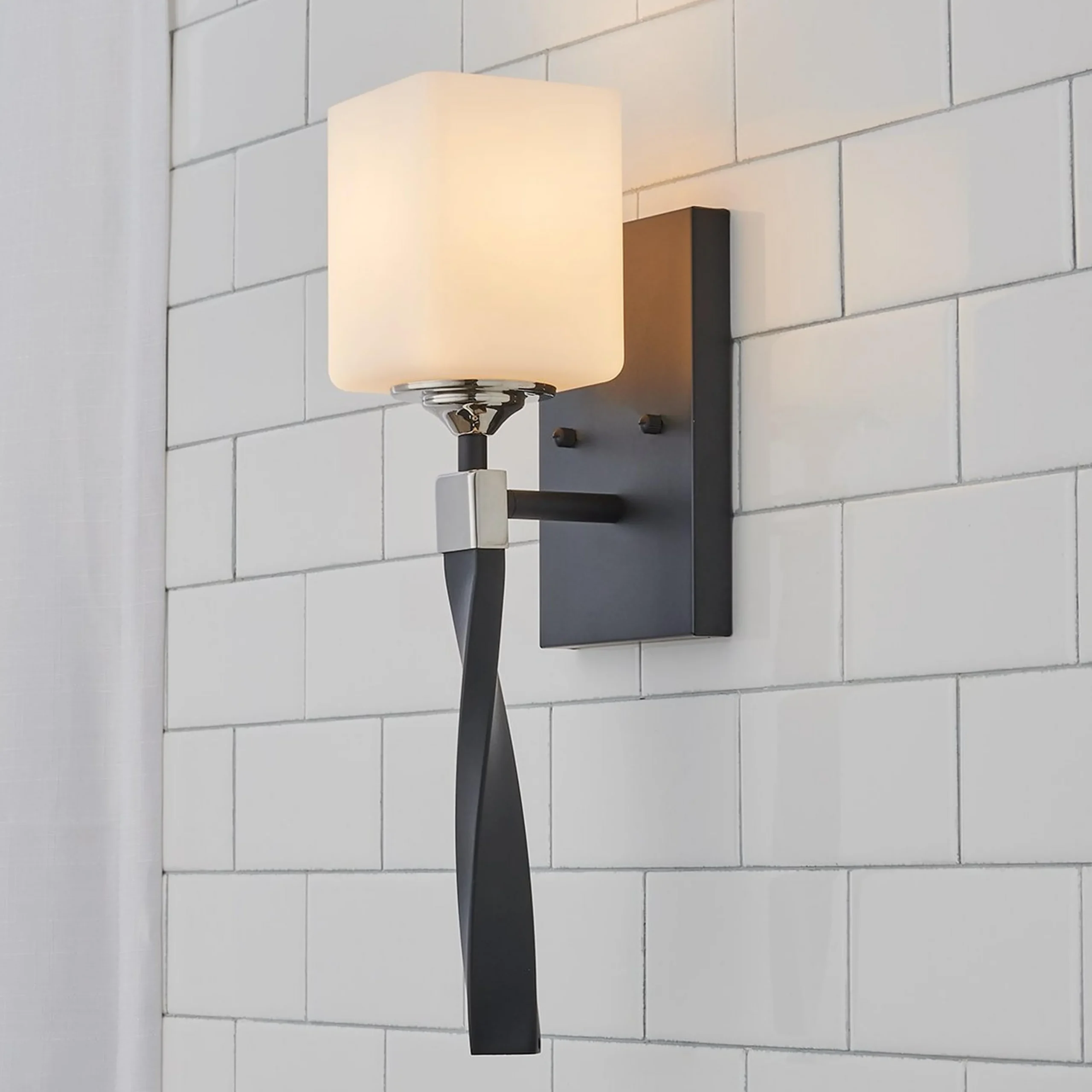 Pedestal Twist Bath Sconce