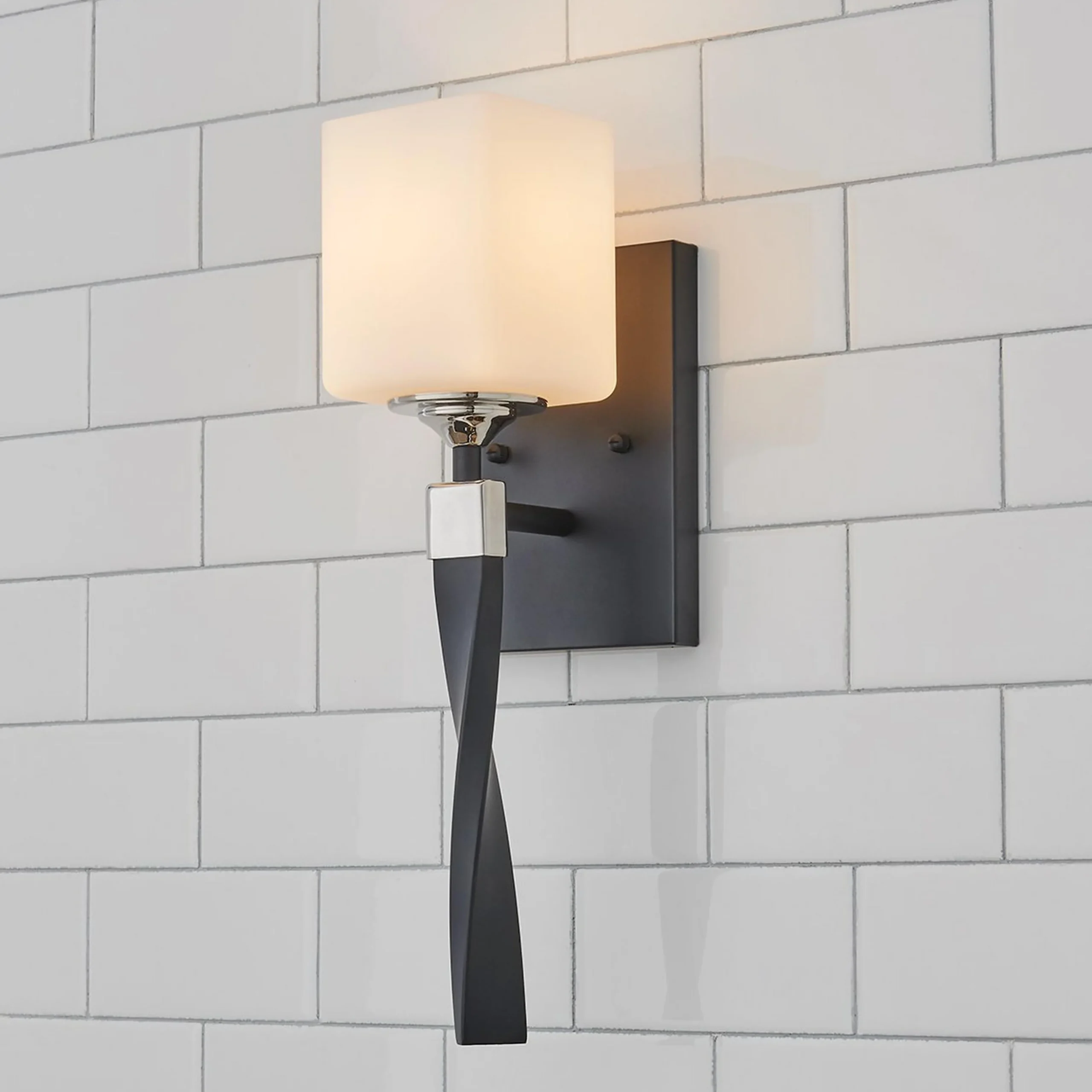 Pedestal Twist Bath Sconce